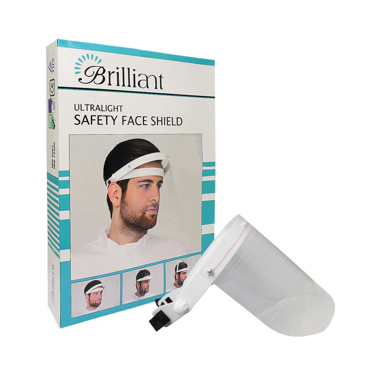شیلد محافظ کلاهی متحرک Brilliant Face Shield